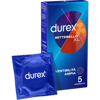 Preservativi extra large Settebello XL 5 pezzi Durex