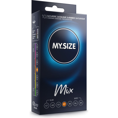 Preservativi large misti My.Size Mix 57 mm 10 pezzi