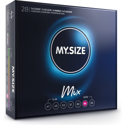 Preservativi extralarge misti My.Size Mix 64 mm 28 pezzi