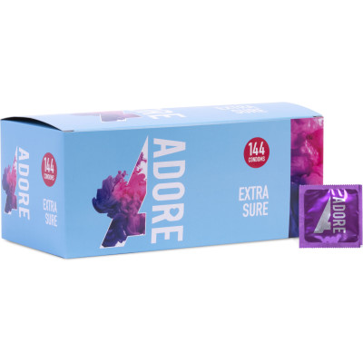 Adore Extra Sure - preservativi resistenti 144 pezzi