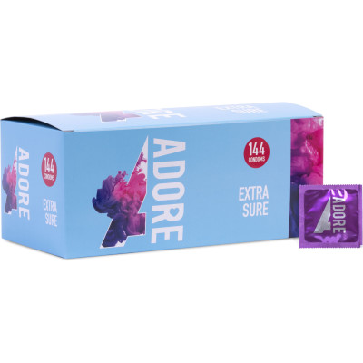 Adore Extra Sure - preservativi resistenti 144 pezzi
