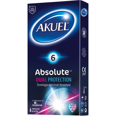 Preservativi con lubrificante anti virale Akuel Absolute Dual Protection