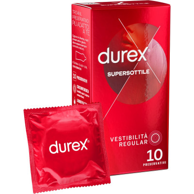 Preservativi sottili Supersottile Regular 10 pezzi Durex