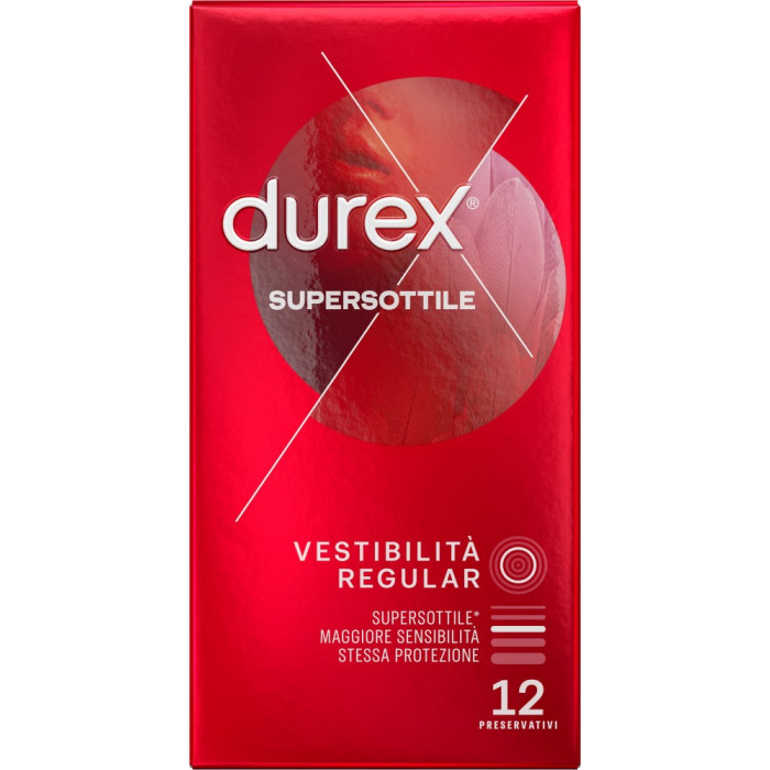 Durex Supersottile Regular - preservativi sottili 12 pezzi