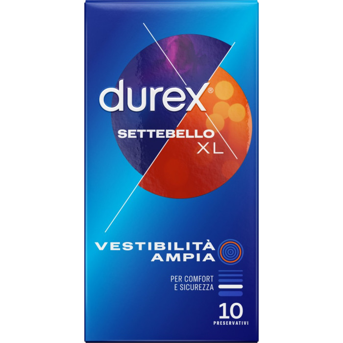 Preservativi extra large Settebello XL 10 pezzi Durex