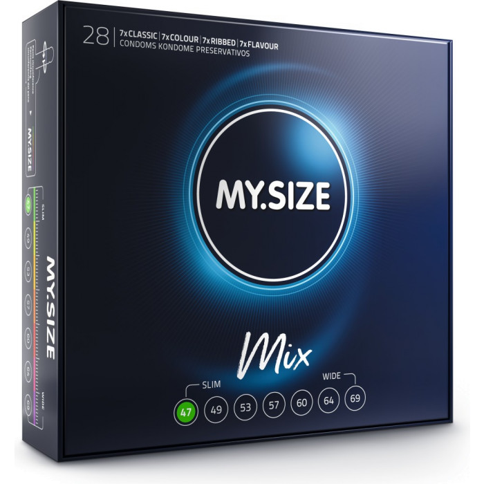 Preservativi xs misti My.Size Mix 47 mm 28 pezzi