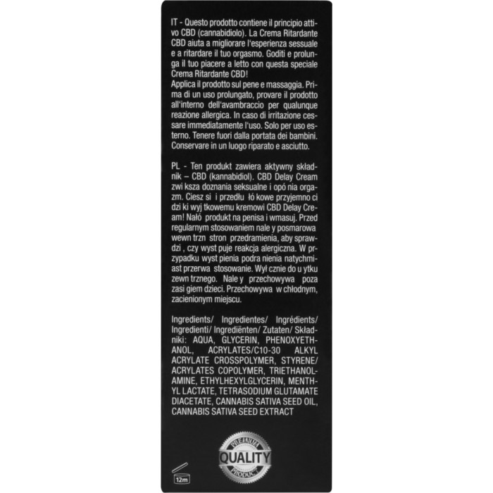 Gel ritardante Shotsmedia Cbd Cannabis Delay Gel