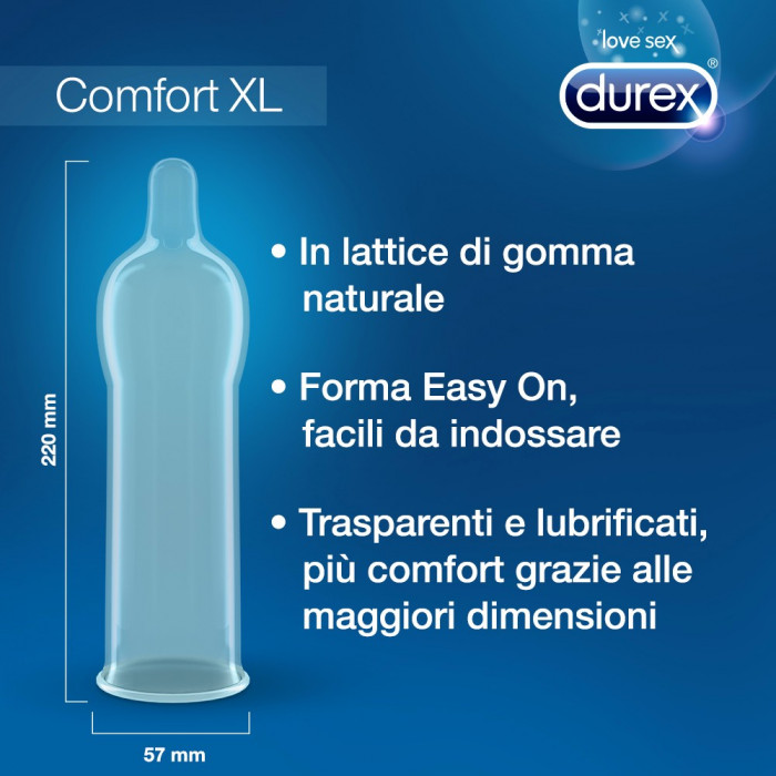 Durex Comfort XL - preservativi extra large