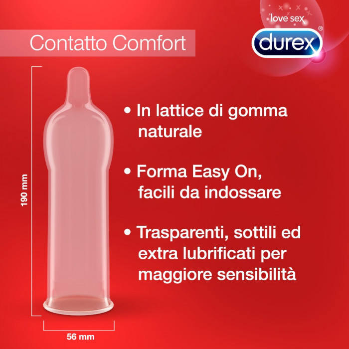  Durex Contatto Comfort - preservativi sottili 12 pezzi