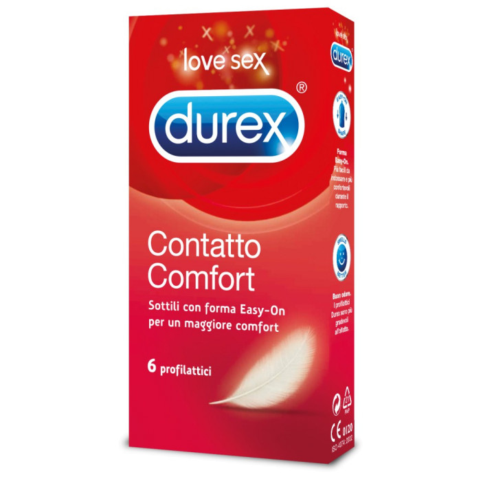  Durex Contatto Comfort - preservativi sottili 6 pezzi
