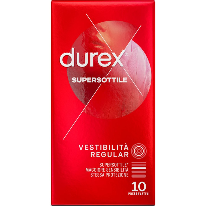 Preservativi sottili Supersottile Regular 10 pezzi Durex