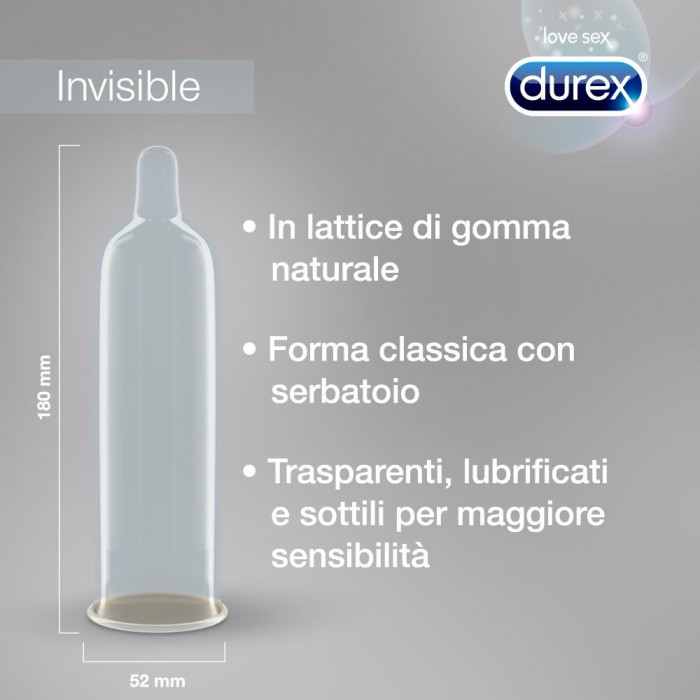 Durex Invisible 12 pezzi - preservativi ultrasottili