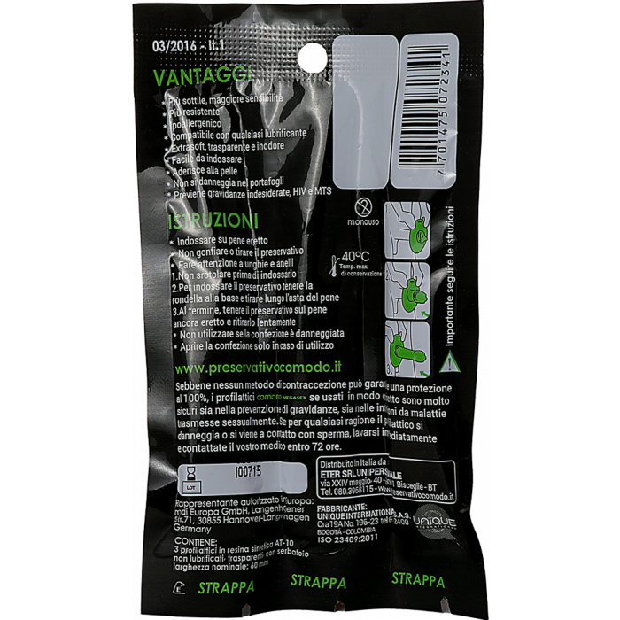 mrComodo Megasex - preservativi anallergici bidirezionali