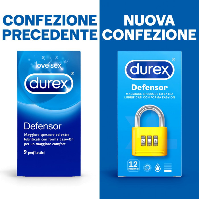 Durex Defensor - preservatvi resistenti 12 pezzi
