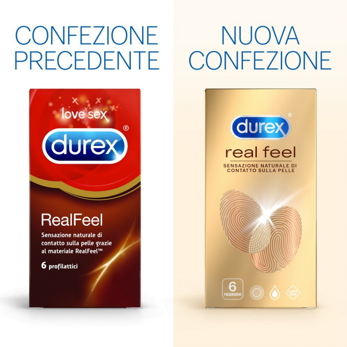 Durex Real Feel - preservativi anallergici 6 pezzi